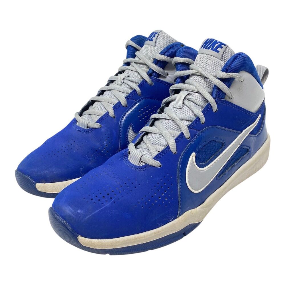 Nike Team Hustle 599187-401 Royal Blue Wolf Grey Youth US Size 7Y Basketball